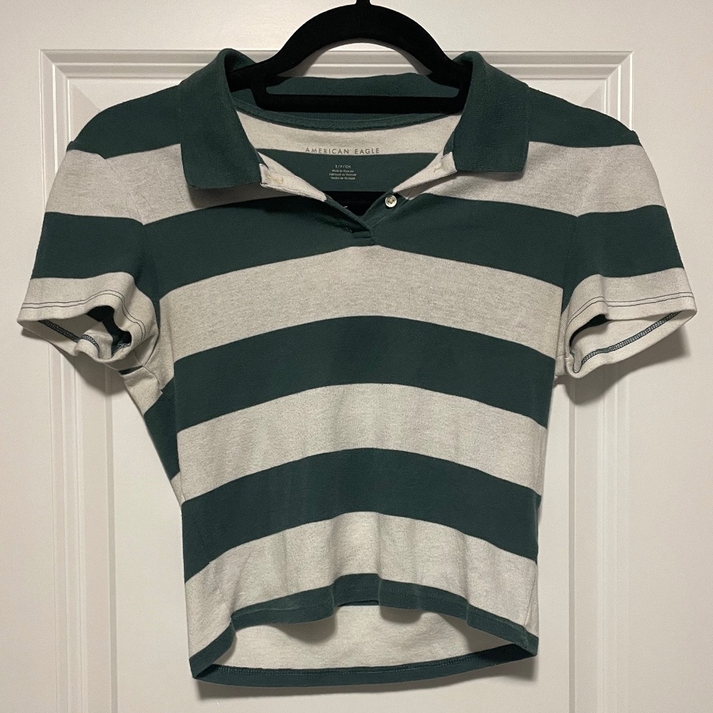Striped Polo Top